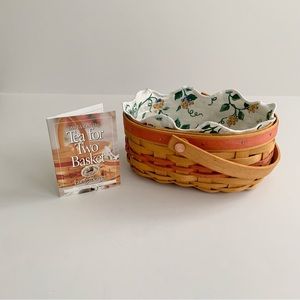 Longaberger basket, Tea For Two, with liner & protector